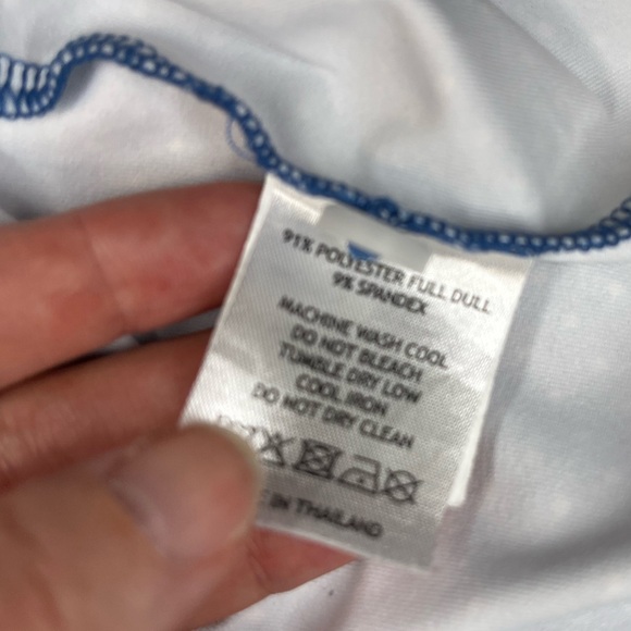 Ashworth Navy Polo with White Microdot Pattern - Picture 5 of 5